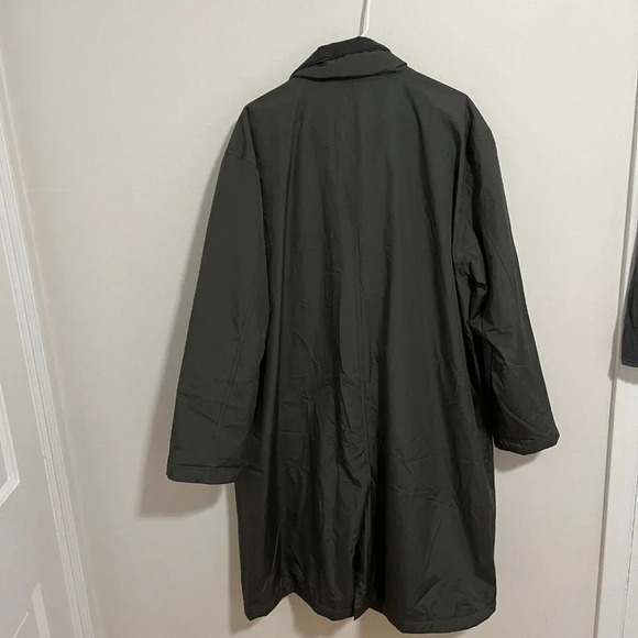 Hugo Boss Dark Green Nylon Long Winter Coat with Zippered Hood‎ - Picture 4 of 7